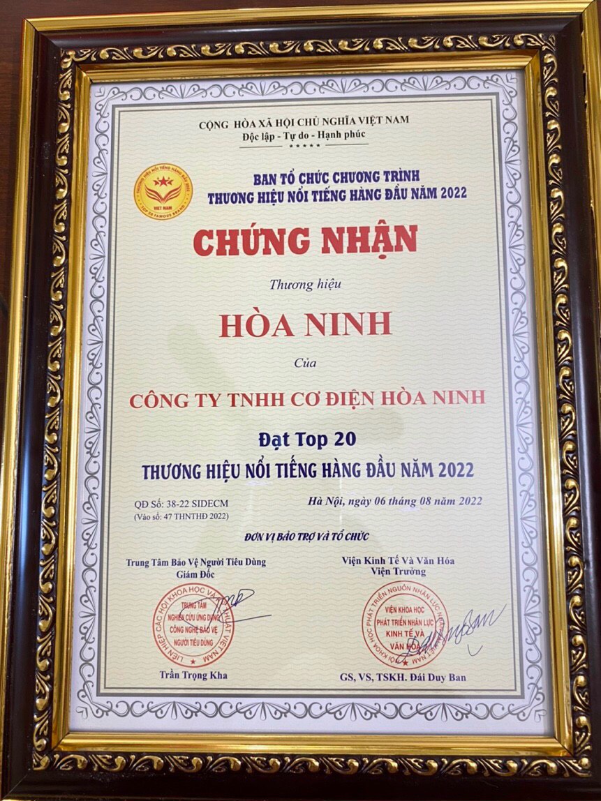Đạt Top 20 Thương Hiệu Nổi Tiếng Hàng Đầu Năm 2022